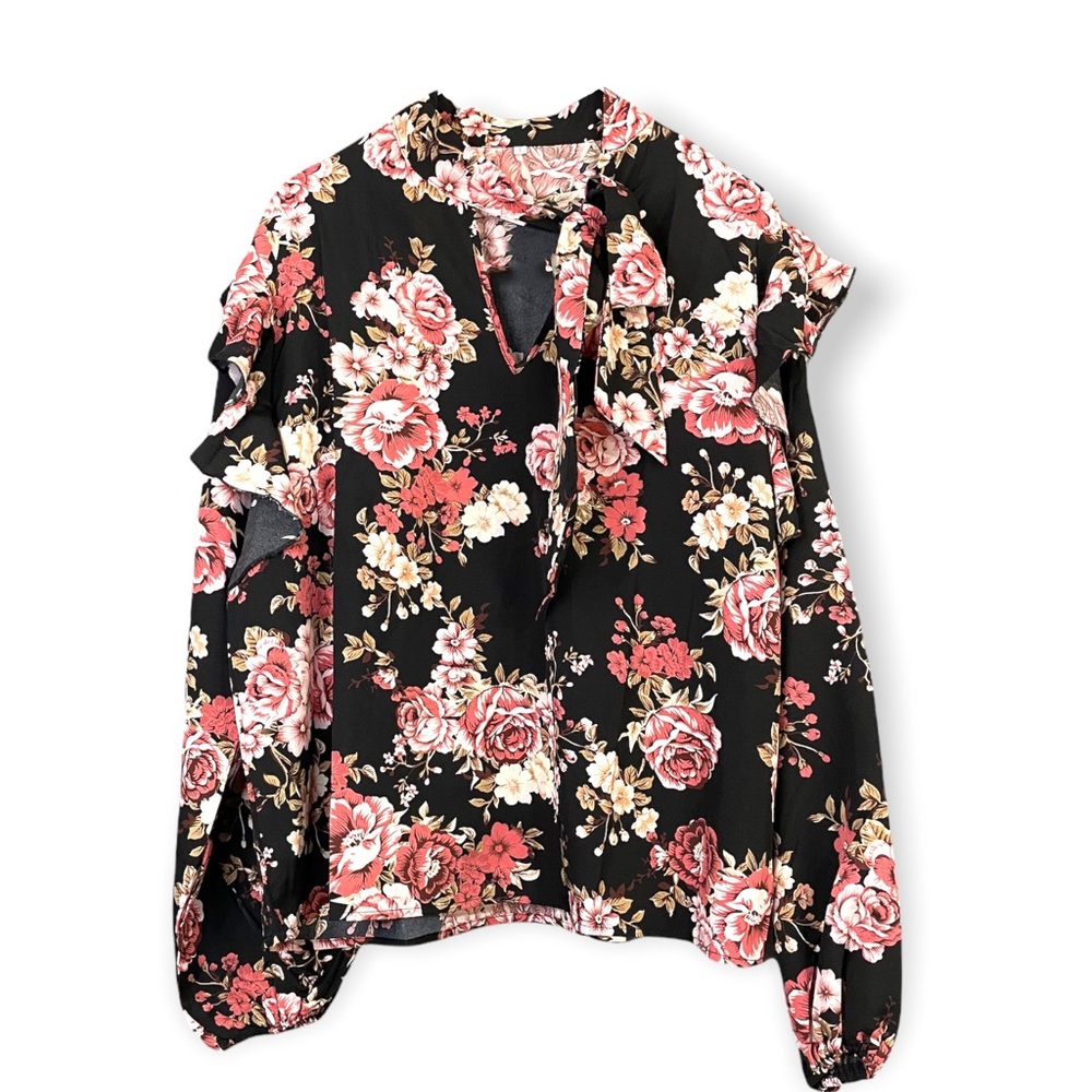 NWOT Floral Breezy Long Sleeve Blouse